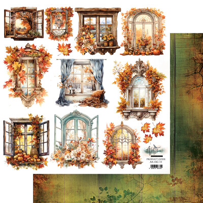 12X12 Extras Paper, In Autumn Colors - Windows