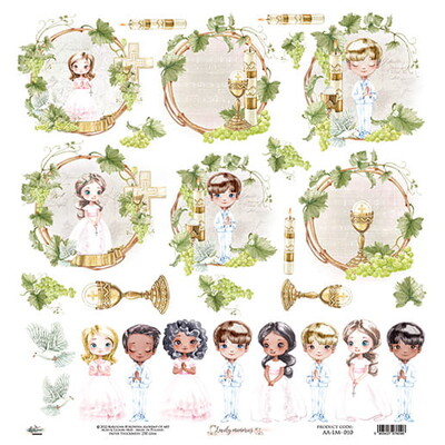 12X12 Extras Paper, Lovely Memories - First Communion
