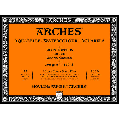 Aquarelle Watercolour Paper Block, N. White RG 9X12" 140lb