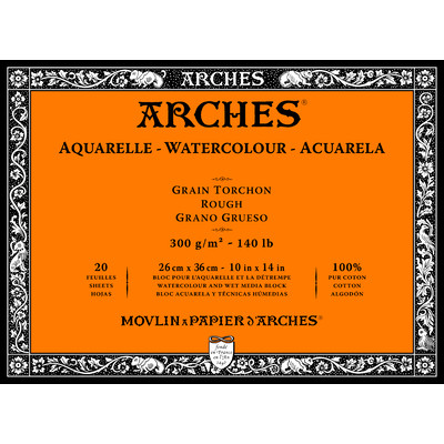 Aquarelle Watercolour Paper Block, N. White RG 10X14" 140lb