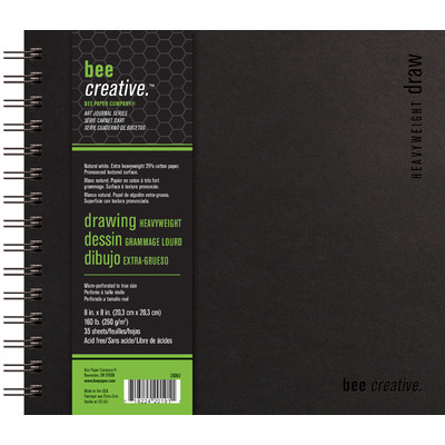 Bee Creative Heavyweight Draw Art Journal, 8" x 8"