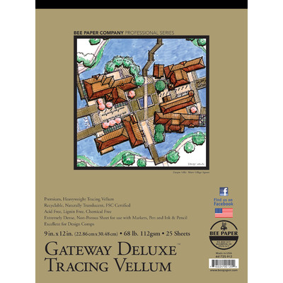 Gateway Deluxe Tracing Vellum Paper Pad, 9" x 12"