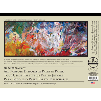 All Purpose Disposable Palette Paper Pad, 9" x 12"