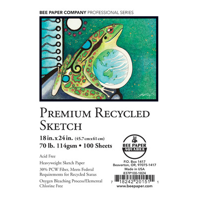 Premium Recycled Sketch Paper Pack, 18" x 24"