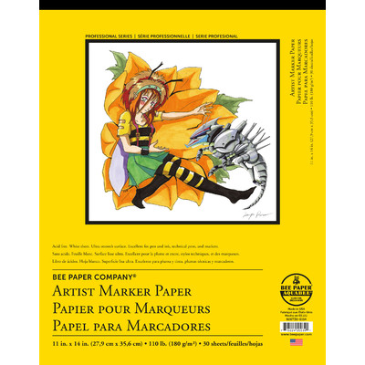 Bee Artist Marker Paper Pad, 11" x 14"
