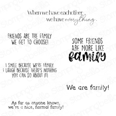 Cling Stamp, We are Family Sentiment Set