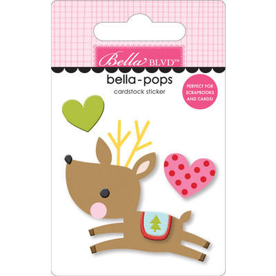 Bella-Pops 3D Cardstock Sticker, The North Pole - Reindeer Games