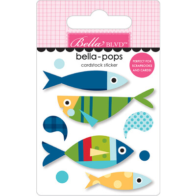 Bella Pops 3D Cardstock Sticker, Good Catch