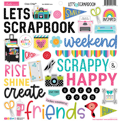 Ciao Chipboard Icons, Let's Scrapbook!