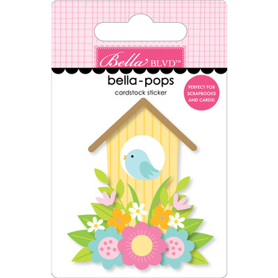 Bella-pops 3D Cardstock Sticker, Flower Garden