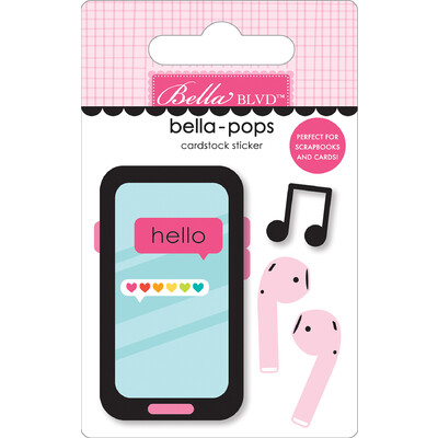 Bella-pops 3D Cardstock Sticker, Where's My Phone?