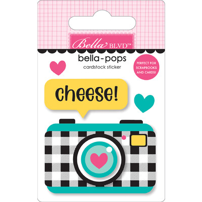 Bella-pops 3D Cardstock Sticker, Smile