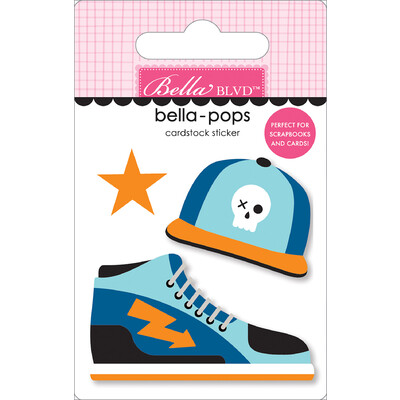 Bella-pops 3D Cardstock Sticker, Guy Style