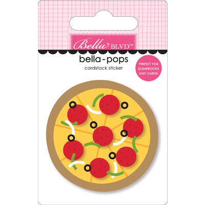 Bella-pops 3D Cardstock Sticker, Pizza Party