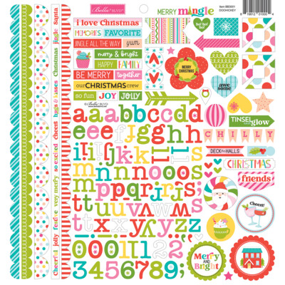 12X12 Doohickey Cardstock Stickers, Merry Mingle