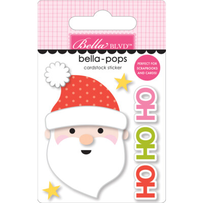 Bella-pops 3D Cardstock Sticker, Secret Santa