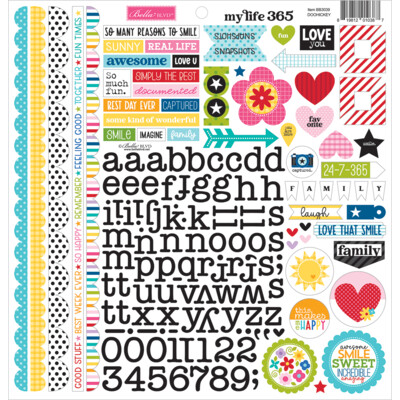 12X12 Doohickey Cardstock Stickers, My Life 365