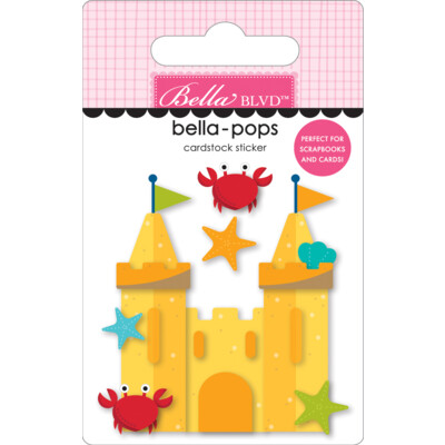 Bella-pops 3D Cardstock Sticker, Beach Fun