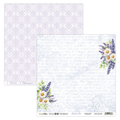 12X12 Patterned Paper, Lavender Love 02