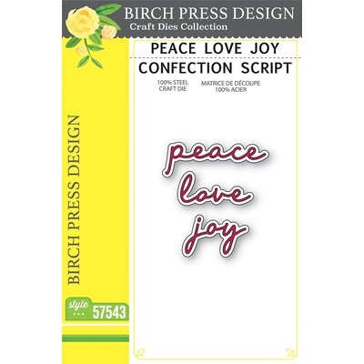 Die, Peace Love Joy Confection Script