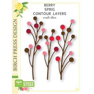 Die, Berry Sprig Contour Layers