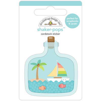 Shaker-pops Cardstock Sticker, Seaside Summer - Beach in a Bottle