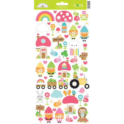 Icons Cardstock Stickers, Over the Rainbow