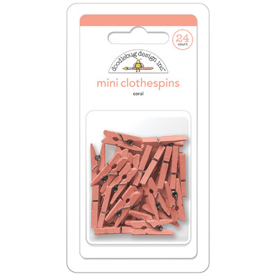 Mini Clothespins, Coral