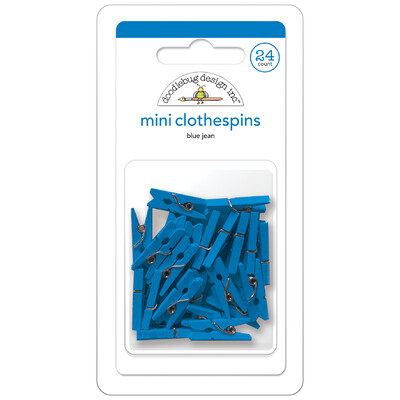 Mini Clothespins, Blue Jean
