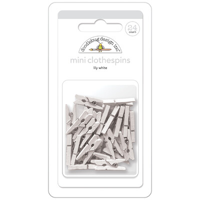 Mini Clothespins, Lily White