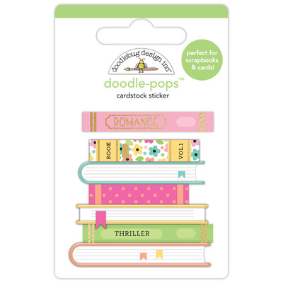 Doodle-pops 3D Cardstock Sticker, Book Club