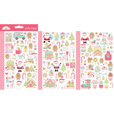 Mini Icons Cardstock Stickers, Gingerbread Kisses