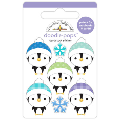 Doodle-pops 3D Cardstock Sticker, Penguin Pals