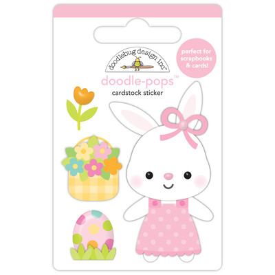 Doodle-pops 3D Cardstock Sticker, Honey Bunny