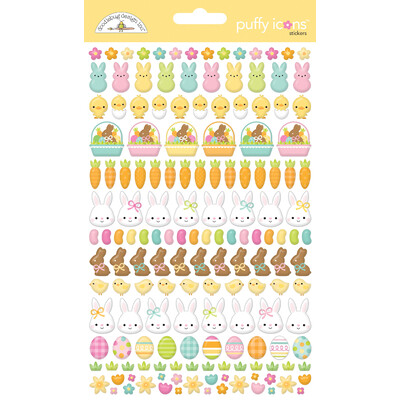 Puffy Icons Stickers, Bunny Hop