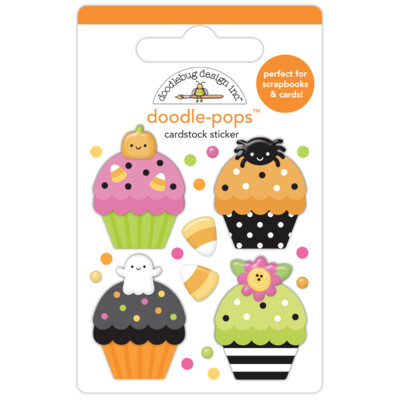 Doodle-pops 3D Cardstock Sticker, Cute Cakes