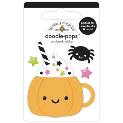 Doodle-pops 3D Cardstock Sticker, Pumpkin Latte