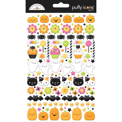 Puffy Icons Cardstock Stickers, Hey Pumpkin