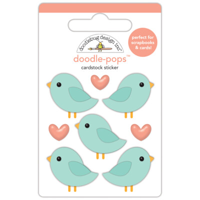 Doodle-pops 3D Cardstock Sticker, Birds Of a Feather