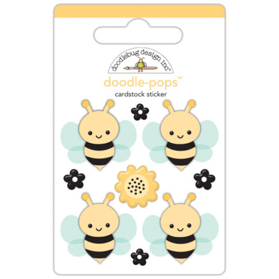 Doodle-pops 3D Cardstock Sticker, Busy Bees