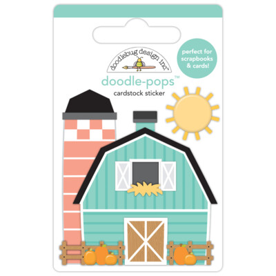 Doodle-pops 3D Cardstock Sticker, Barn in the Usa