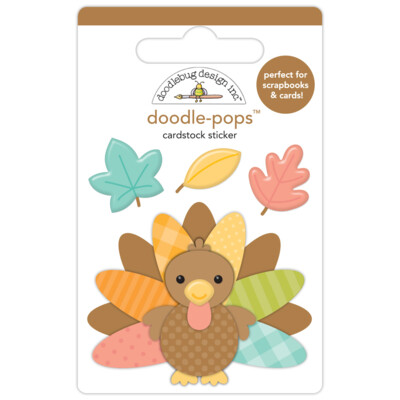 Doodle-pops 3D Cardstock Sticker, Turkey Time