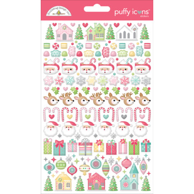 Puffy Icons Stickers, Tinsel Time