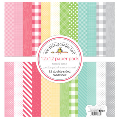 12X12 Petite Prints Paper Pack, Tinsel Time