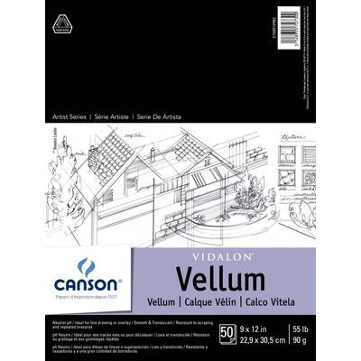 Vidalon Vellum Paper Pad, 9" x 12"