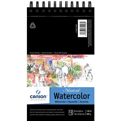 Montval Watercolor Paper Pad, 5.5" x 8.5" (Wire Bound)
