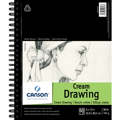 1557 Classic Cream Drawing Paper Pad, 9" x 12" (Side Bound)