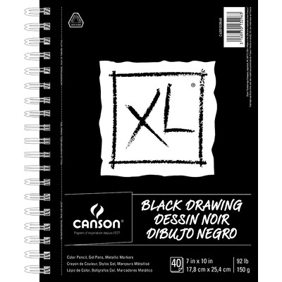 XL Drawing Pad, Black - 7" x 10"