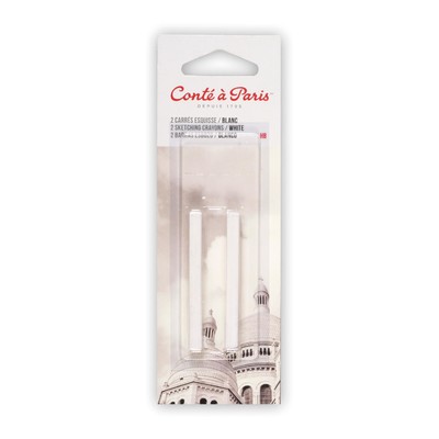 Sketching Carre Crayons, 2 Pack - White HB (2456/HB)