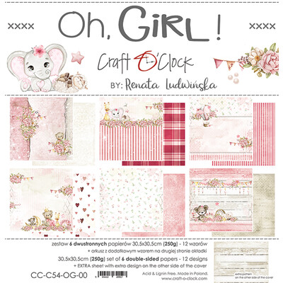 12X12 Paper Pad, Oh, Girl!